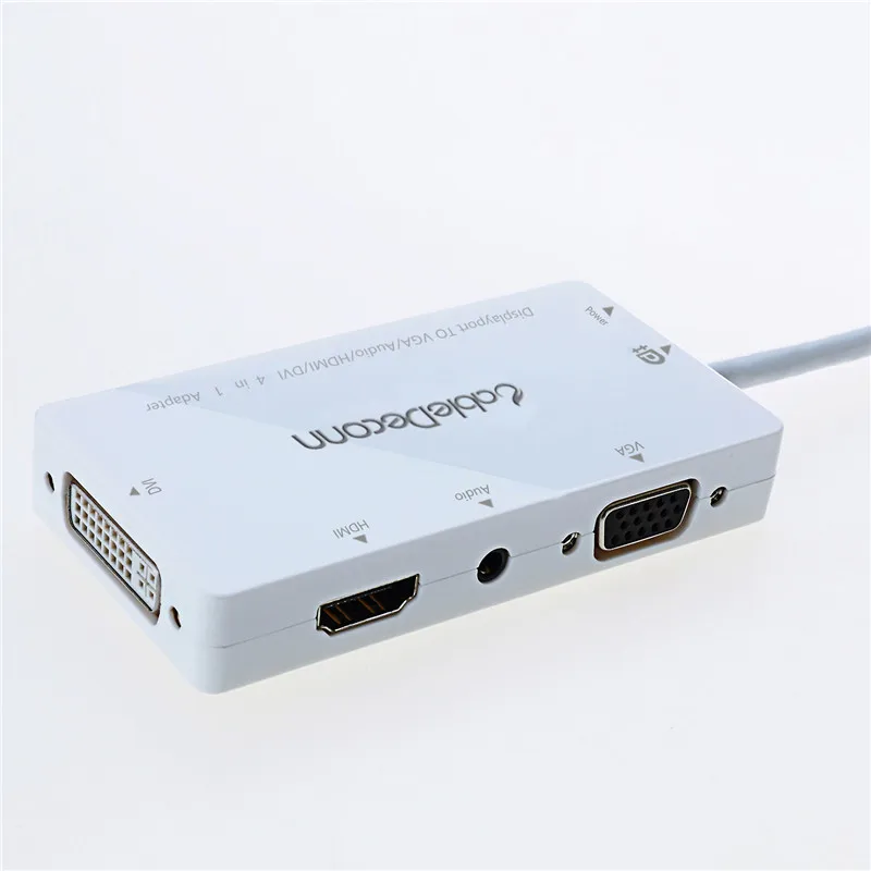 Blanche 15cm Adaptateur Thunderbolt 2 vers HDMI VGA DVI, MINI DP