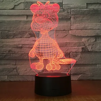 

7 color smart table lamp LED creative night light touch 3d visual light 1947