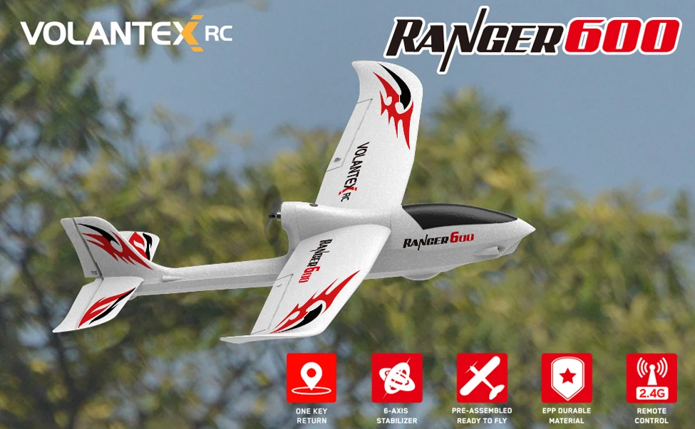 Volantex RC Ranger 600 RTF 761-2 RC самолета RC Gilder W/6-axis gyro система стабилизации и 2,4 ГГц 4-Каналы радио