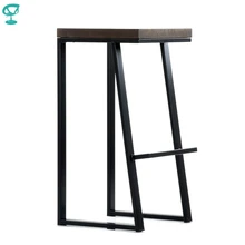 Barneo N-308 высокий барный табурет черный металлический стул с деревянным сидением стул для кафе стул дизайнерский стул для улицы табурет для бара стул возможен цвет по RAL заказчика по России