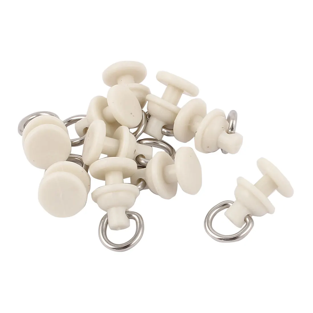 

UXCELL High Quality 10Pcs/lot 7mm Oval Ring Plastic Metal Window Curtain Track Carrier Slide Wheels Rollers Beige 22 x 11mm