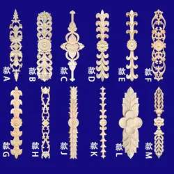4 шт./лот европейская мебель архитектурные деревянные накладки аппликации аппликация Неокрашенный незавершенный Acanthus