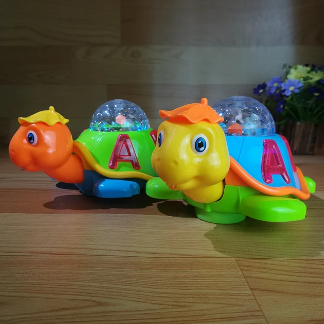 Baby Toy Cartoon LED Light Music Universal Electric Flash 3D Lights Children's Sports Toy Crawl Turtle Perfect Birthday Gifts 3