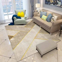 Else коричневый кремовый Золотой Желтый геометрический 3d принт Нескользящая микрофибра для гостиной декоративный современный моющийся коврик