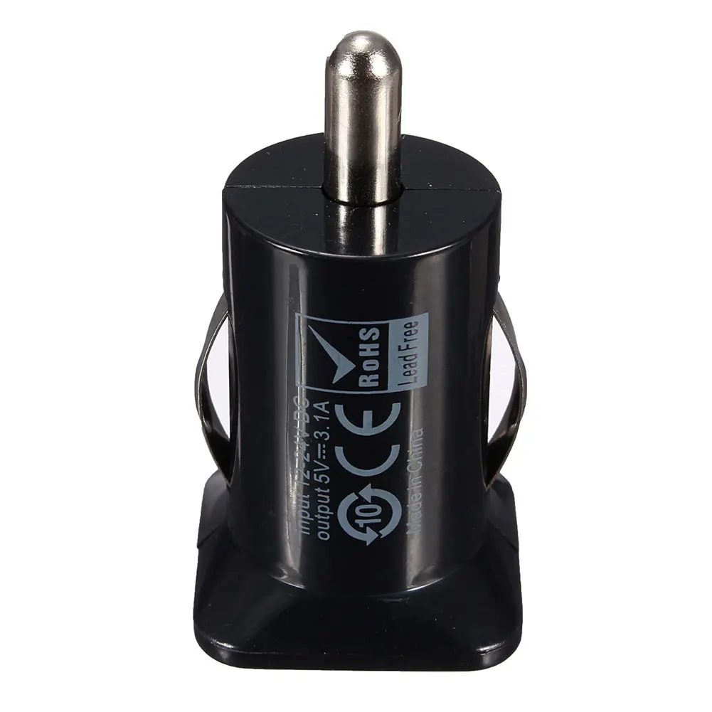 العالمي السيارات شاحن سيارة البسيطة المزدوج منافذ USB محول مأخذ التوصيل لباد فون