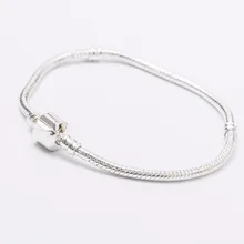 10 шт. Высокое Качество Серебристый Цвет Основной Цепи Змейки Застежка Браслеты Браслет DIY производство