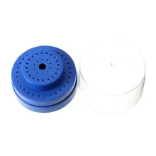 60 отверстий, круглый пластиковый держатель бора, чехол-коробка с алмазной шлифовальной головкой, синий стоматологический лабораторный инструмент