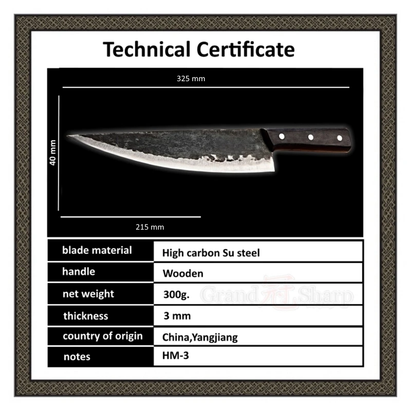 Ручной работы, китайский нож шеф-повара, обшитый кованой сталью, кухонные ножи для нарезки мясника, сделано в Китае, кухонные инструменты, профессиональные, новые