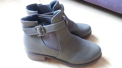 Women Flat Round Toe Ankle Casual Boots