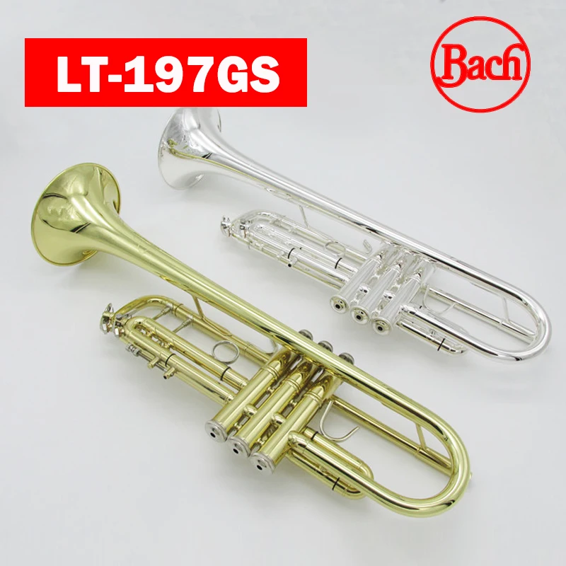 Bach Trumpet Model LT 197GS B flat Silver Plated Gold plating