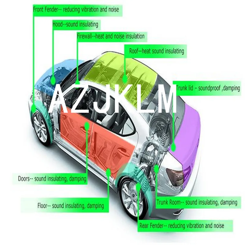 5 мм толщина Авто крыша теплоизоляция автомобиля звук заглушка лист для капота(капот) крыло столб брандмауэр 100x100 см