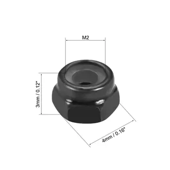 

UXCELL 100PCS Nuts M2/2.5/5/6 x 0.4/0.45/0.8/1/mm 8#-32Nylon Insert Hex Lock Nut Carbon Steel Black White Zinc Plated
