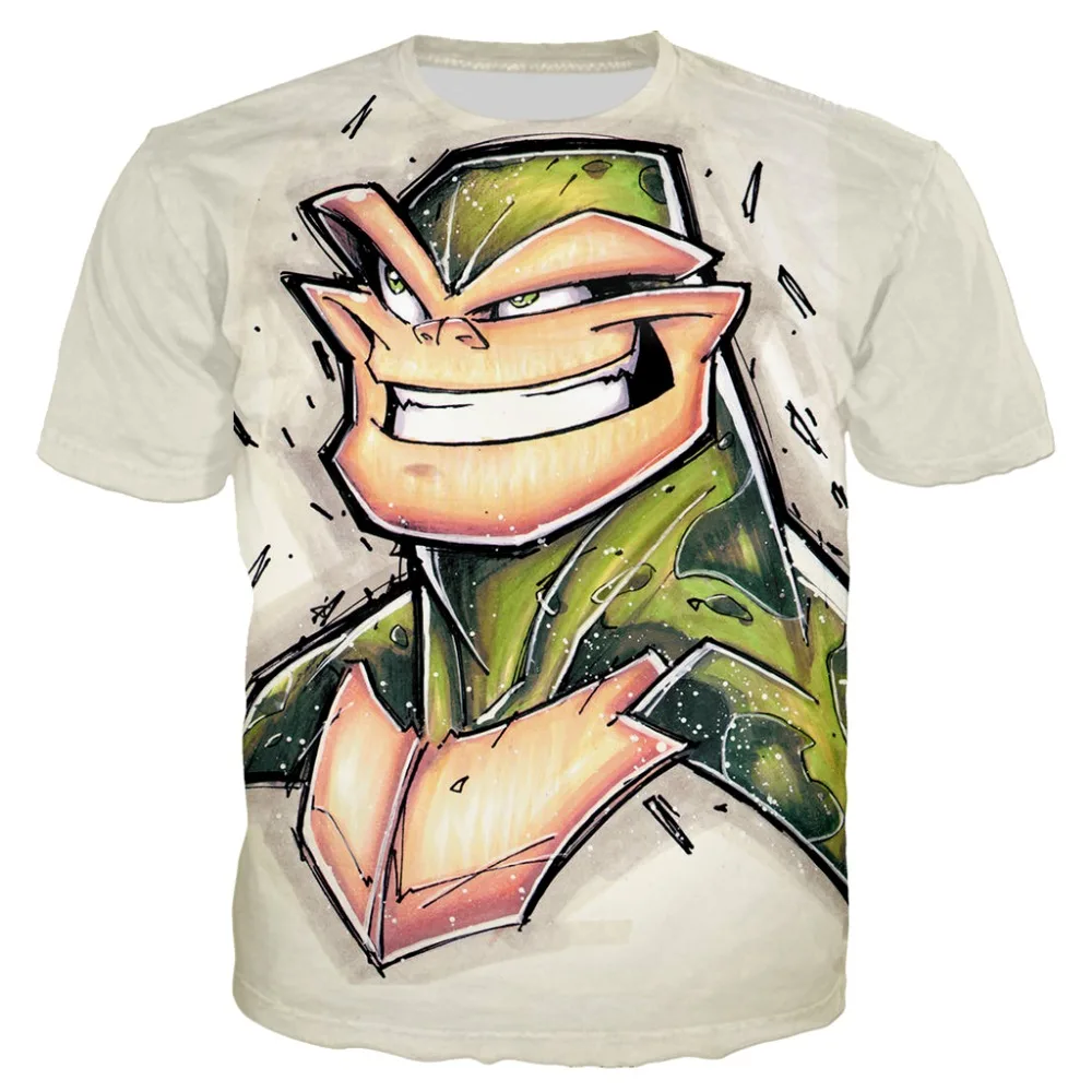 

YX Girl 2019 Summer Unisex Tops Tees Cartoon Game Battletoads Tshirt For Men Women Short Sleeve O-neck T shirt Streetwear