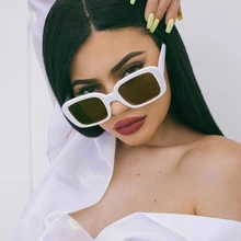 Черные Квадратные Солнцезащитные очки Винтажные Солнцезащитные очки для женщин Роскошные брендовые дизайнерские сексуальные белые золотые солнцезащитные очки женские зеркальные очки SH162