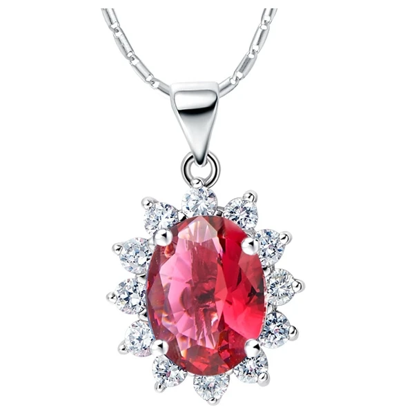 

Flower Pendant Necklace Design Multi Colored Wedding Necklaces with Imitation Gemstone Blue Beautiful Ornamentation Ulove N1143