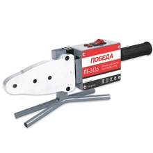 Аппарат для сварки труб ПОБЕДА ПТ-2435(мощность 2435Вт, Размер сменных насадок 20,25,32,40,50,63 мм, кейс