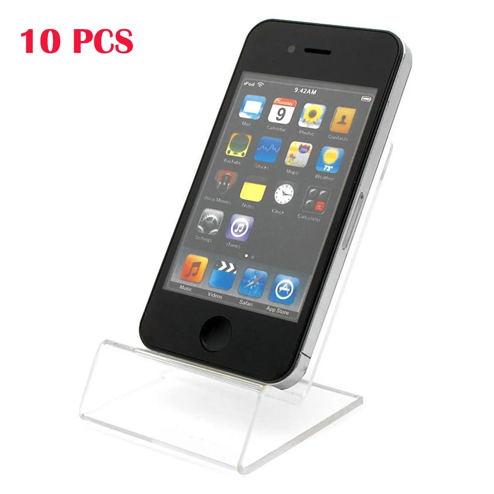 

10pcs Middle Size Display Stand for iPhone Holds Vertically Or Horizontally At 120 degrees To Promote