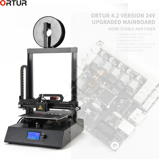 Cheap Seasonal offer Ortur 3d Printer High Precision Desktop Upgraded Linear Guide 3D Printing Machine Compatible Marlin 2.0 Firmware