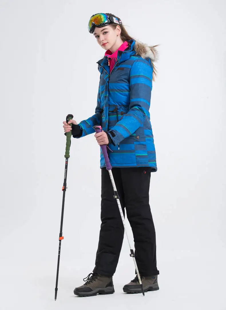 2019 LANLAKA النساء بدلة تزلج منتصف طول التزلج على الجليد سترة بانت يندبروف ماء في الهواء الطلق الرياضة ارتداء الإناث الملابس بانت