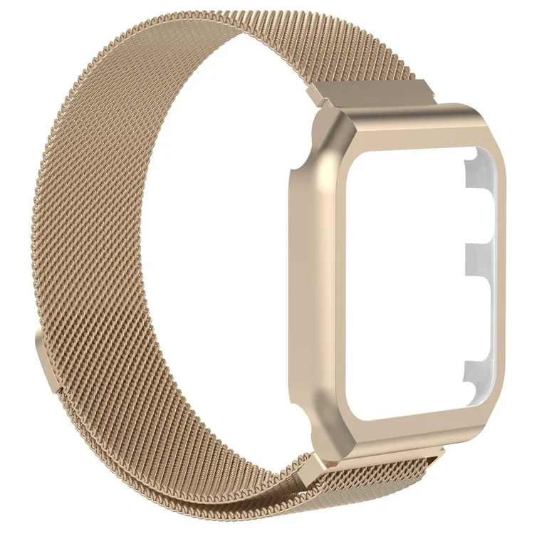 Apple Watch Band Нержавеющая сталь сетка магнитный сменный Браслет для часов с металлический защитный чехол для Apple Watch розовое золото 42 мм