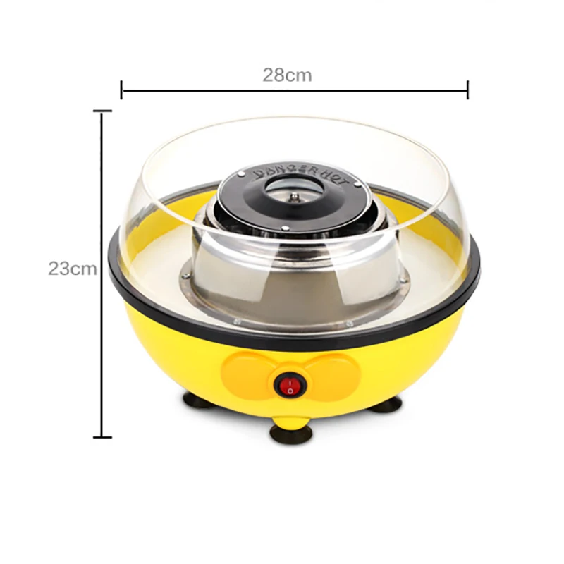 

Yellow mini home cotton candy machine Home mini bee cotton candy machine European standard 220V
