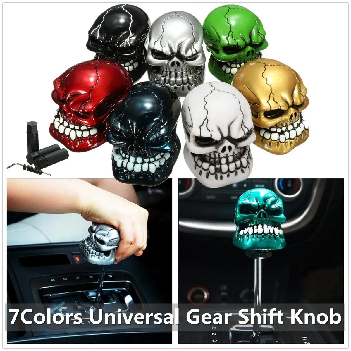 Buy Universal Skull Head Style Car Truck Manua Stick