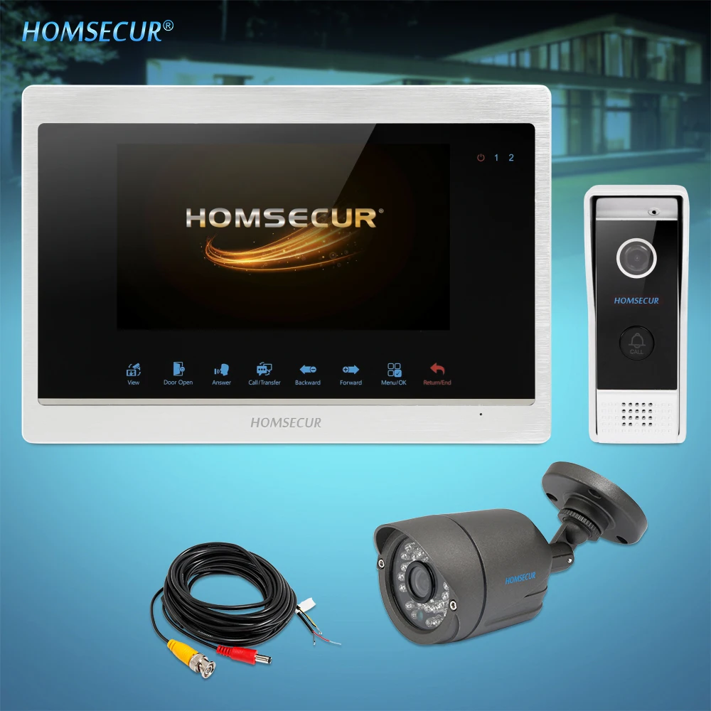 

HOMSECUR 7" Hands-free Video Door Entry Security Intercom Support Digital Frame (BC031HD-B +BM702HD-S)