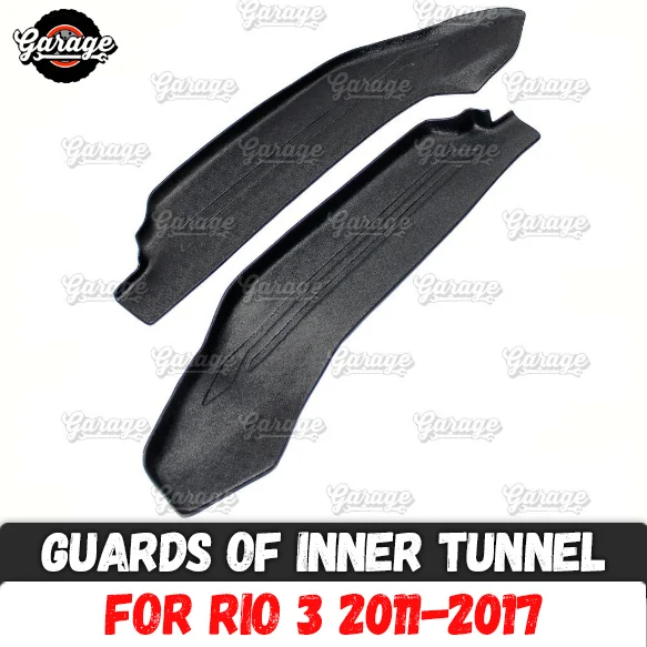 

Guards of inner tunnel for Kia Rio 3 2011-2017 ABS plastic 1 set / 2 pcs trim accessories protect of carpet car styling tuning