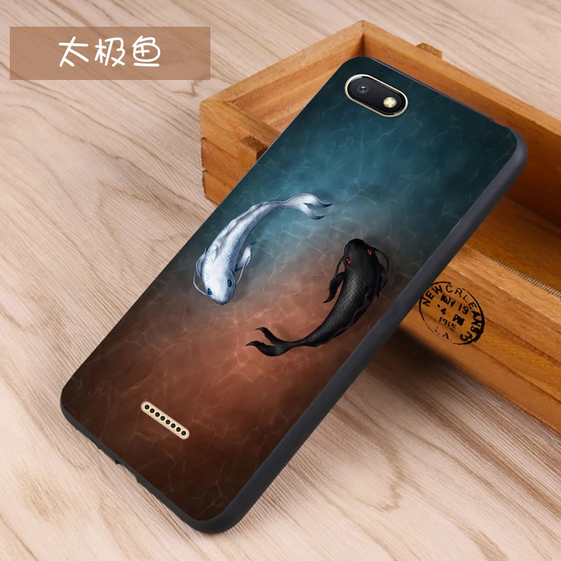 Xiaomi Redmi 6a Case Original Cover for Xiaomi Redmi 6a Case Bag Redmi 6a Cover Skin Wolf Fish Skull Fundas 100% 19