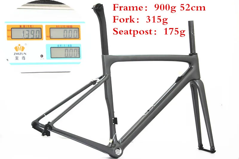 Рама 900 г, рама для шоссейного велосипеда из углеродного волокна, Карбоновая вилка, карбоновая Подседельный штырь BB30/BSA OEM, карбоновая рама для шоссейного велосипеда