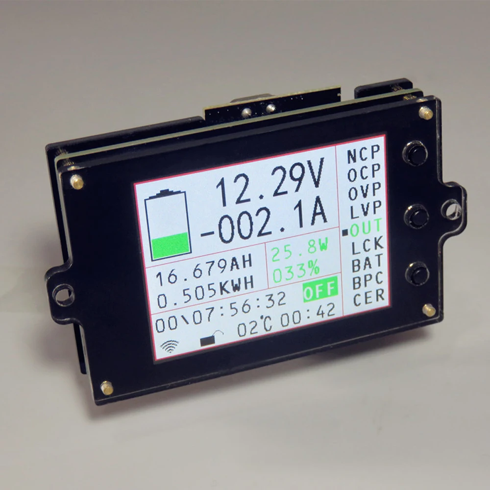 Батарея монитор метр беспроводной DC 120V 100A Вольт Ампер AH SOC оставшаяся Емкость