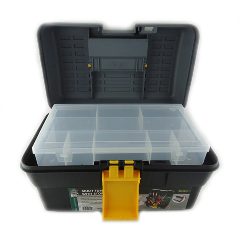 290x175x175 мм Многофункциональный пластиковый ящик для инструментов, оборудование для дома, ручные инструменты для ремонта, ящик для инструментов, автомобильный ящик для хранения