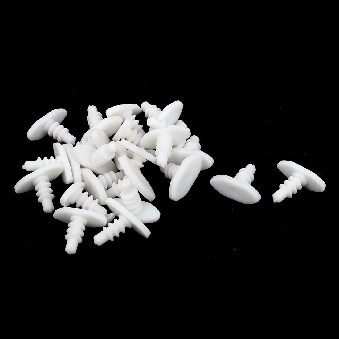 X Autohaux 24 Pcs White Plastic Rivets Fastener Clip 4Mm X 6Mm X 15Mm