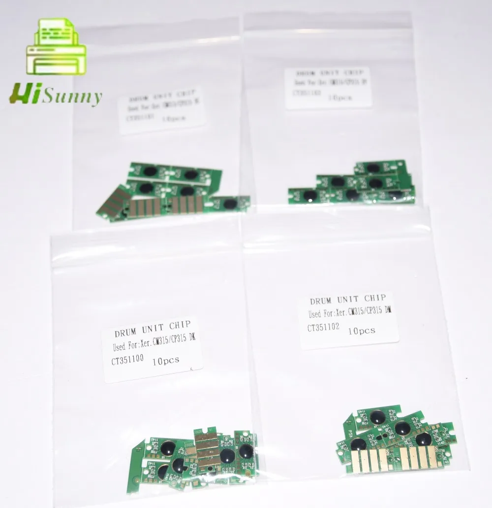 2 комплекта 8 шт. CT351100 CT351101 CT351102 CT351103 для Xerox CM315z CP315 dw копир лазерный чип 50 К Барабанный чип