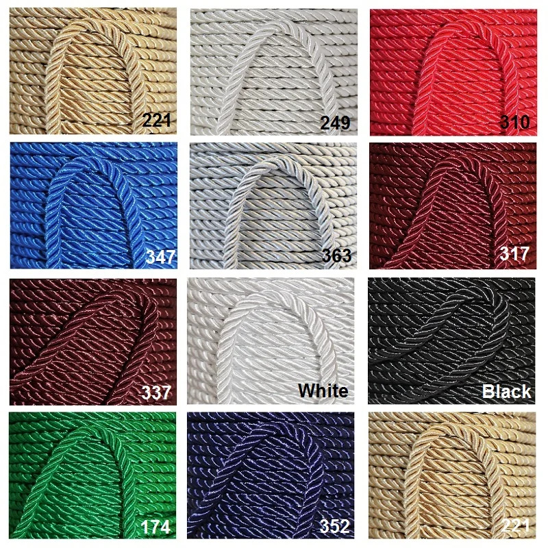 

8 mm Twisted cord, 50 meters per roll 11 Colors Twisted Rope
