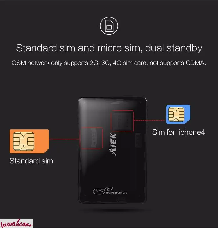 Новое поступление ультра тонкий мобильный телефон AIEK M4 M3 с карманом для карт мини