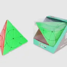 YJ лепесток волшебный куб Pyraminx головоломка Пирамида без наклеек игрушка для мозга