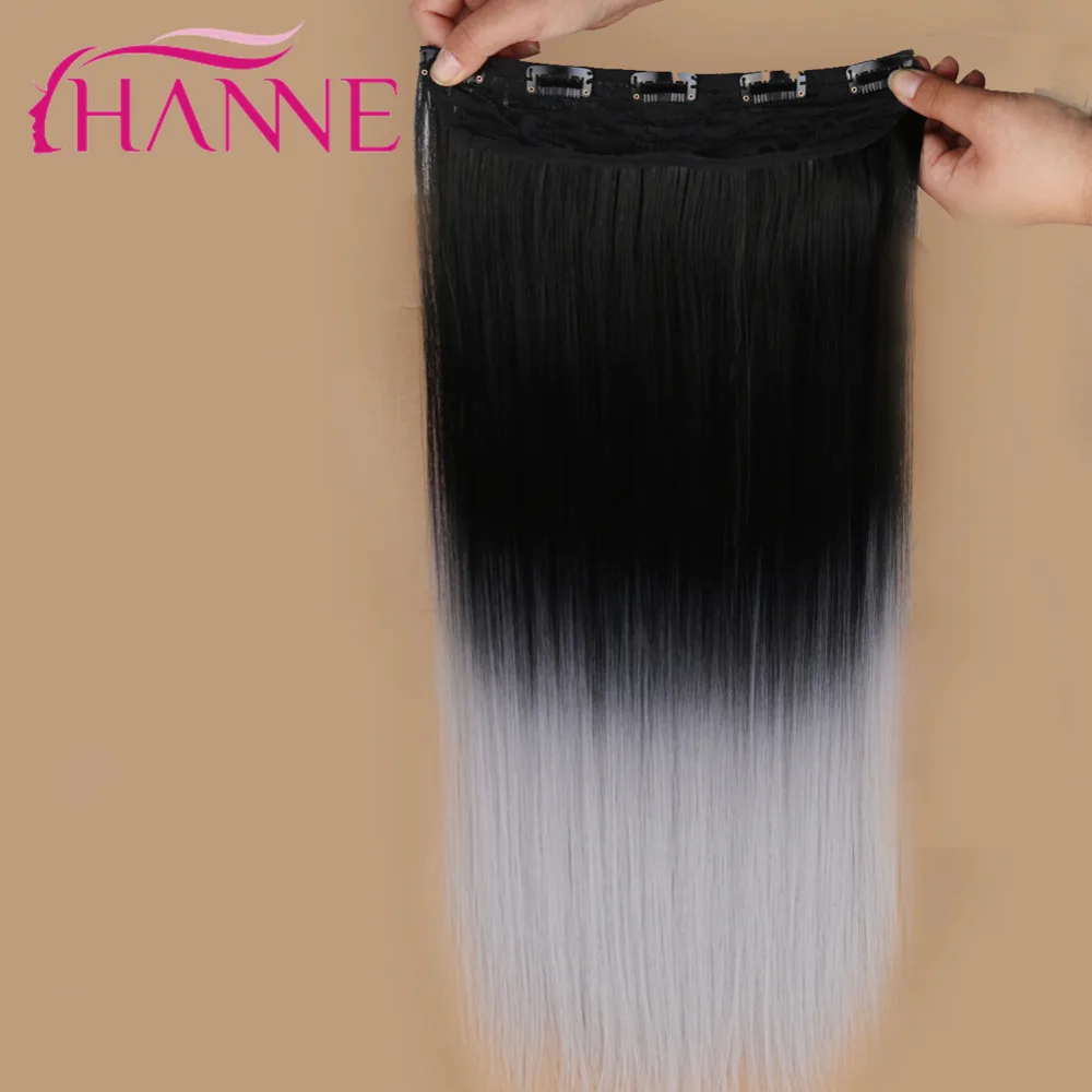 grey clip in hair straight12
