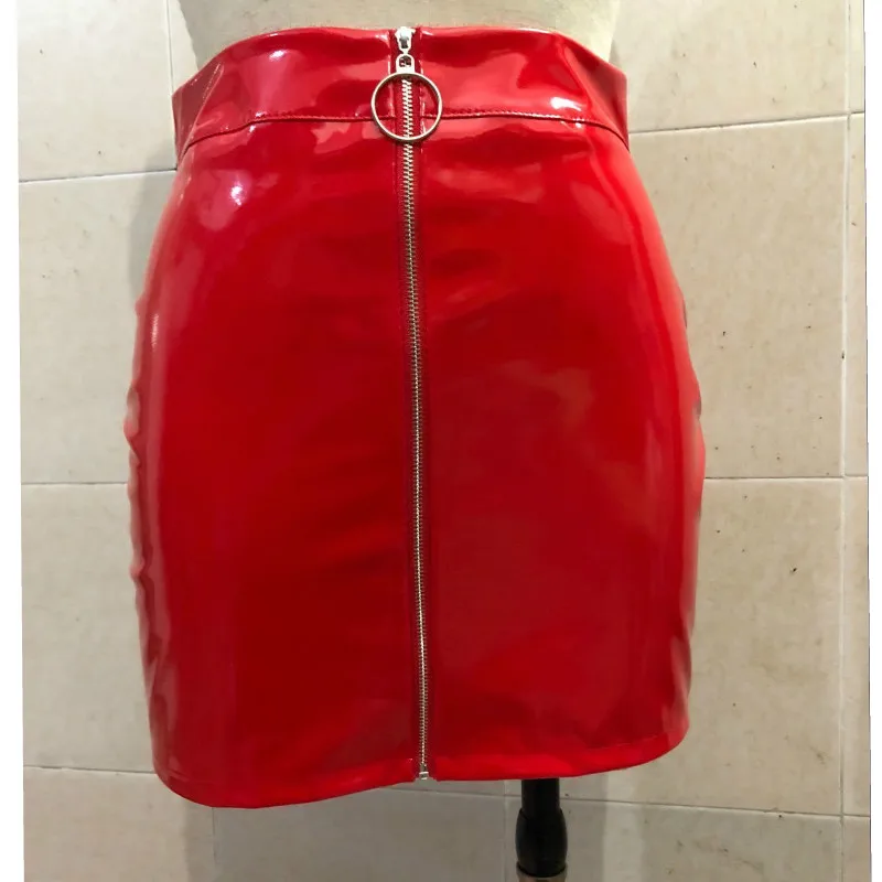 Hirigin Новое поступление, Женская юбка-карандаш на молнии из искусственной кожи с высокой талией, мини-юбка, сексуальная облегающая юбка для офисной леди, 5 цветов