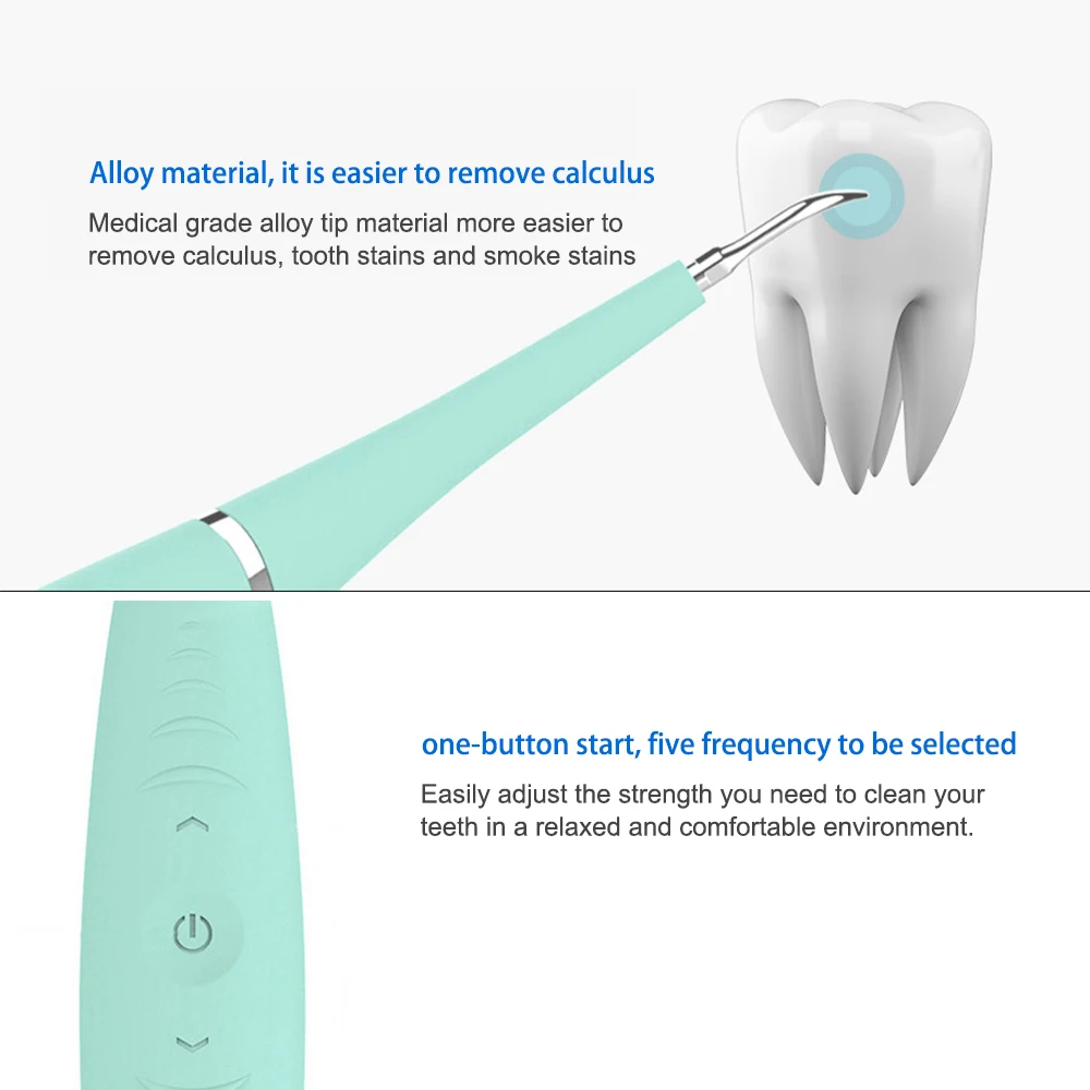 5 уровней Электрический звуковой стоматологический скалер для удаления зубного камня, отбеливания зубов, пятен зубного камня, Портативный Высокочастотный скребок