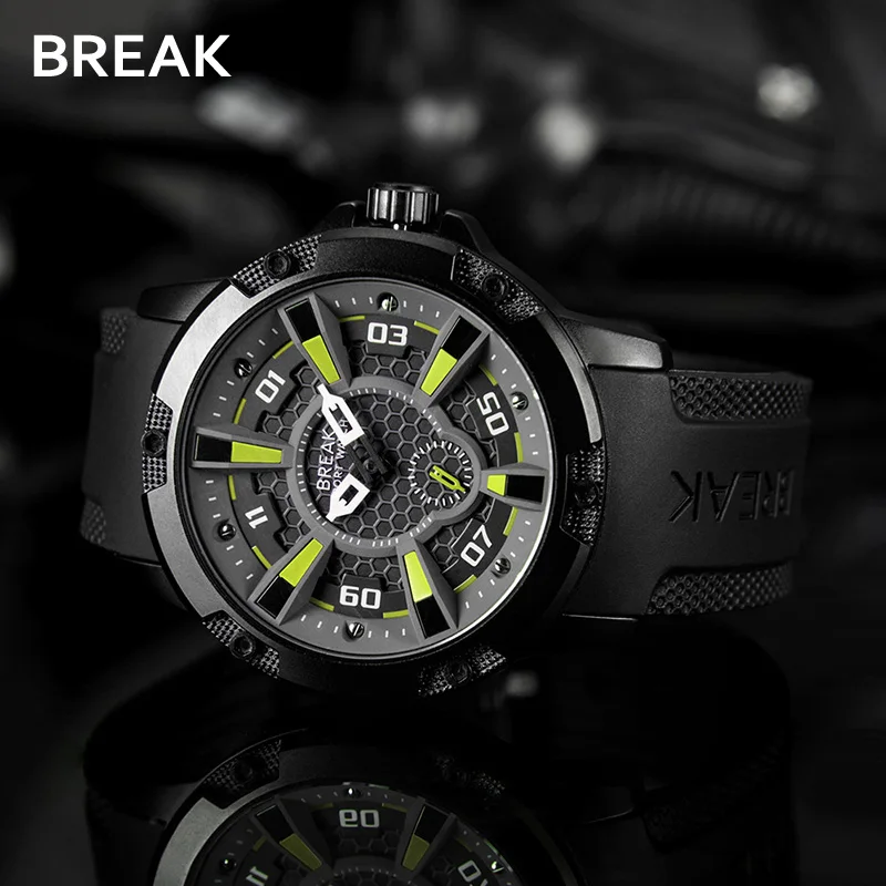 Stylish funny Watch Men Quartz Sport Rubber Strap Modern Wristwatch Army reloj Military Watches