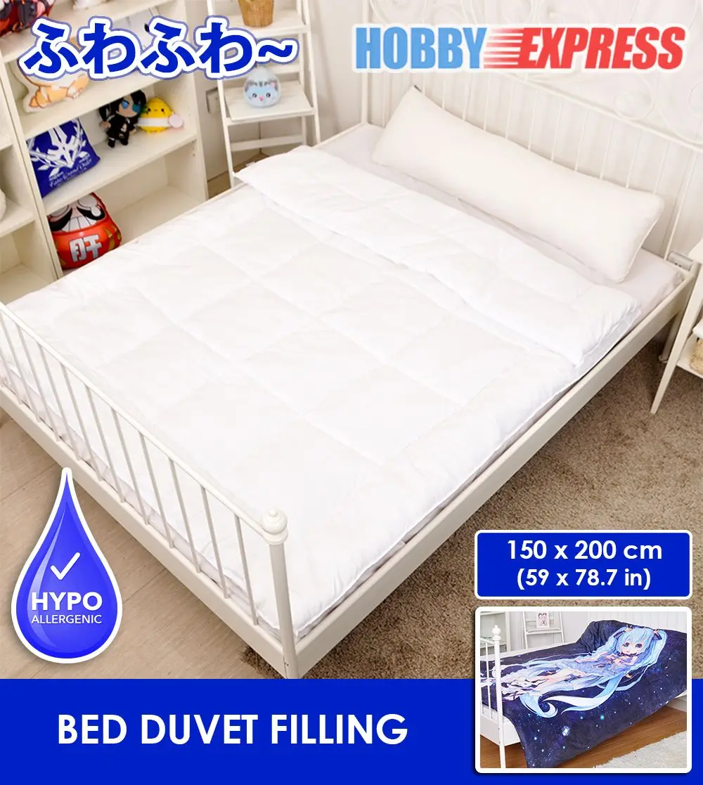 

Hobby Express Soft Bed Duvet Insert 150 x 200 cm Hypoallergenic Comforter Box Stitched Plain White Quilt Inner Filling