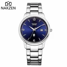NAKZEN Male Casual Commerce Cool Watch Simple Wrist Watch Brand Luxury Men Quartz Watches Stainless Steel Waterproof Clock Gift