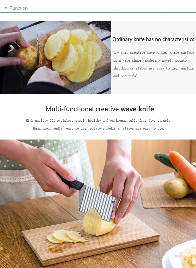 OYOURLIF креативный нож из нержавеющей стали для волнистой нарезки картофеля нож для овощей фруктов картофеля нож очиститель от кожуры кухонные принадлежности