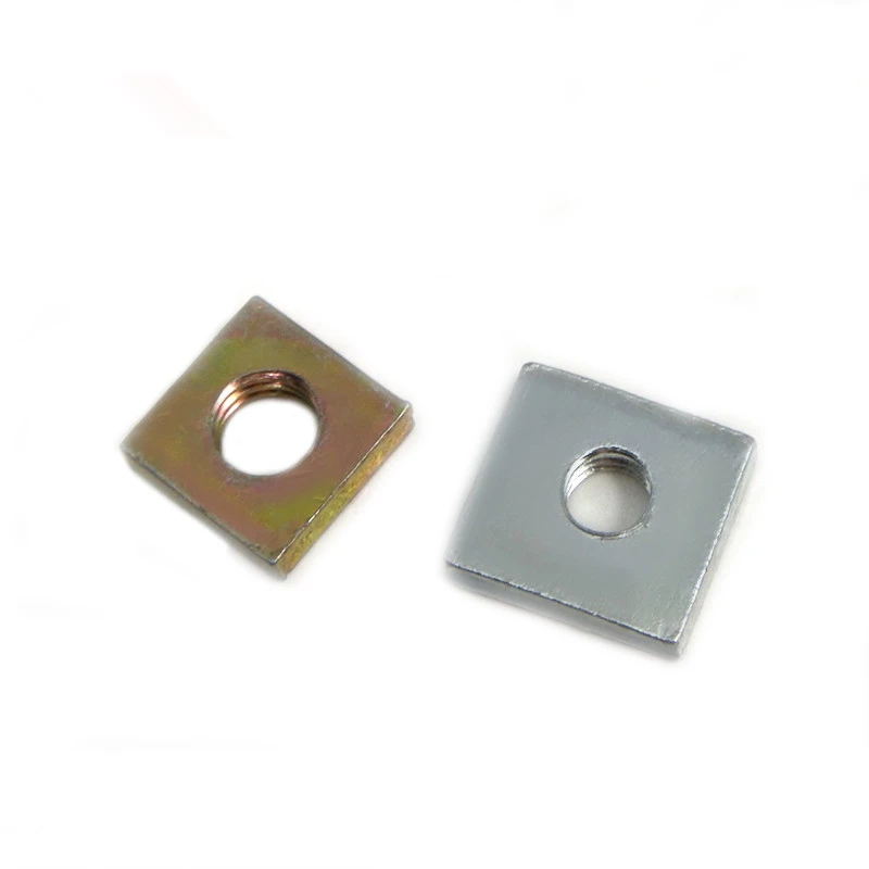 100pcs/lot Galvanized Thin Square Nut Quadrangle Nuts Block M2 M2.5 M3