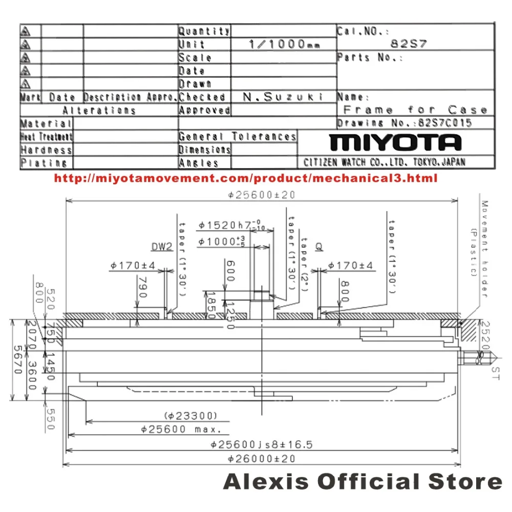 Японский Miyota 82S7 автоматический ручной намоточный механизм передний вид скелет