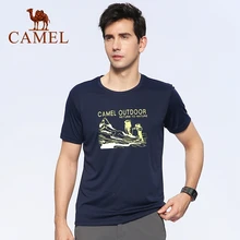 CAMEL мужская уличная быстросохнущая футболка с коротким рукавом летняя дышащая мягкая Спортивная Повседневная рубашка с круглым вырезом