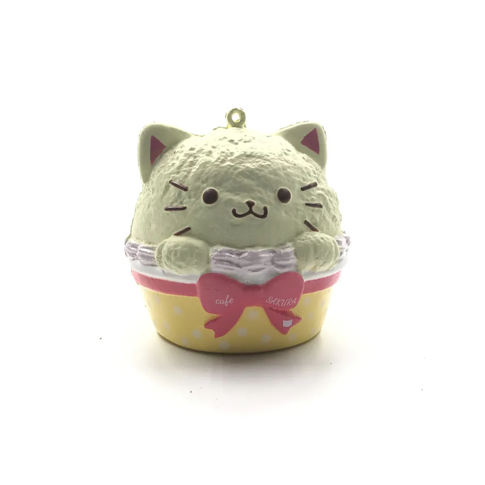 

Original Japan NIC sakura cat cupcake squishy slow rising and soft original packing squishies toy