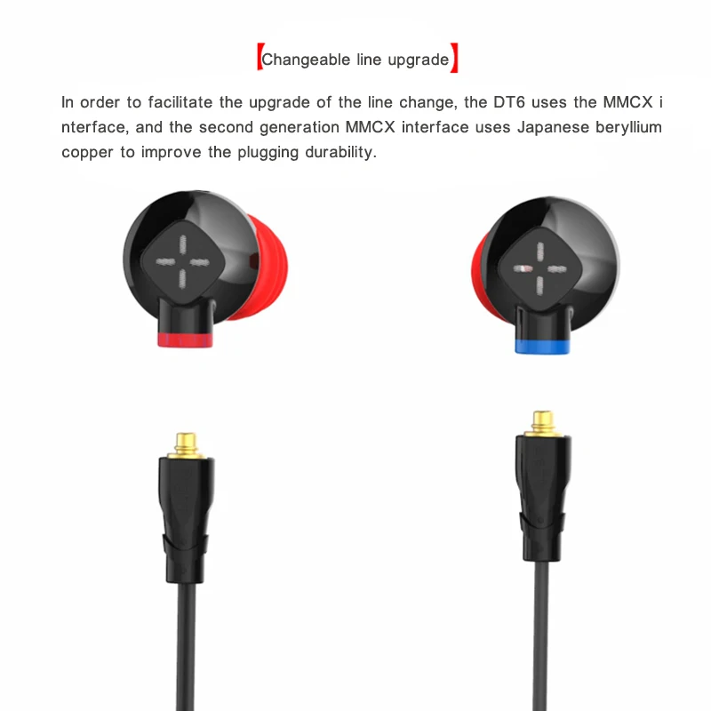 Новая технология SENFER DT6 пьезоэлектрические наушники баланс арматура Earburd динамический PK ie80S ie800 MMCX кабель гарнитура V90