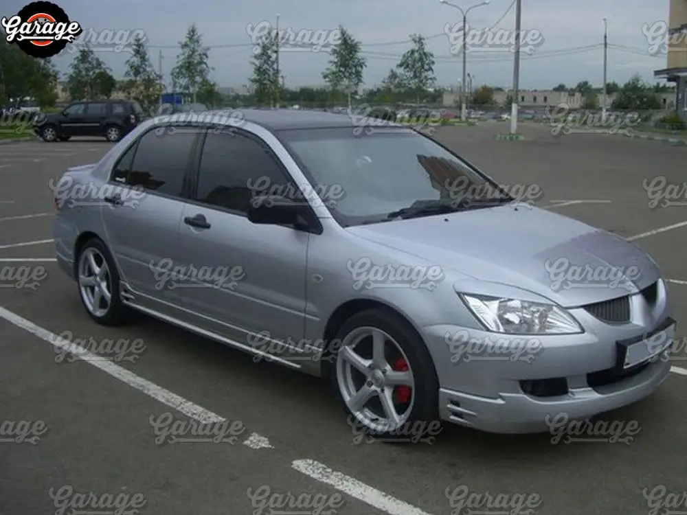 Боковые юбки для Mitsubishi Lancer 9 2003-2007 дверных порогов ABS пластиковые накладки обвес Тюнинг автомобиля внешний вид 1 комплект/2 шт